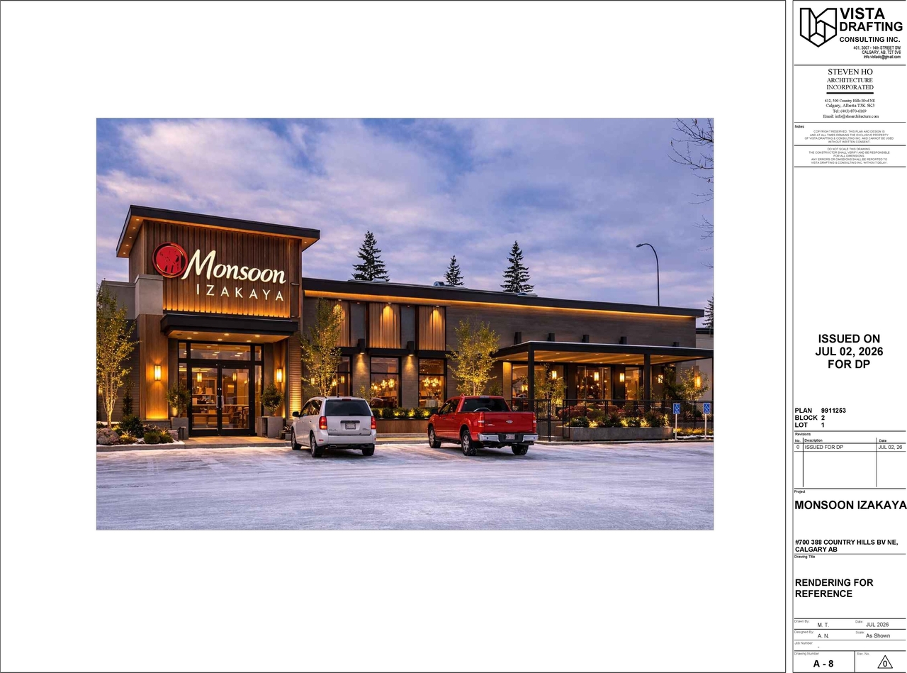 Rendering of building from page 5 of the file 'DP2026-04079 DMAP Plans Submitted (3MB) 2026-07-13'