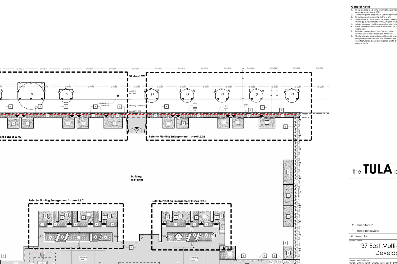 Construction site plan for project from page 3 of the file 'DP2026-04081 - DMAP Plans (Submitted) 2026-07-13 (5MB)'