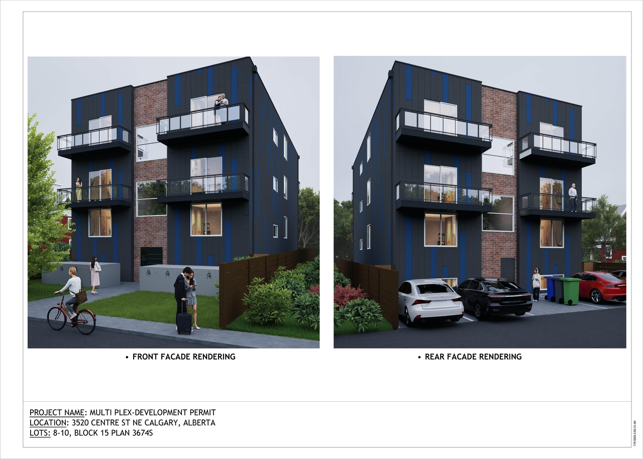 Rendering of building from page 6 of the file 'DP2026-04086 DMAP Plans Submitted (3MB) 2026-07-13'