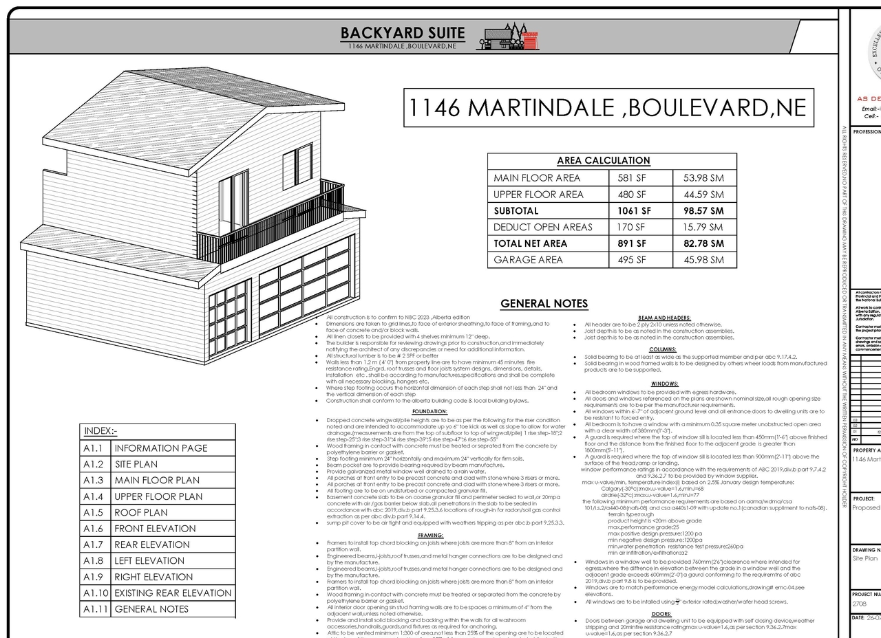 Construction site plan for project from page 1 of the file 'DP2026-04093 - DMAP Plans Submitted (1MB) 2026-07-17'