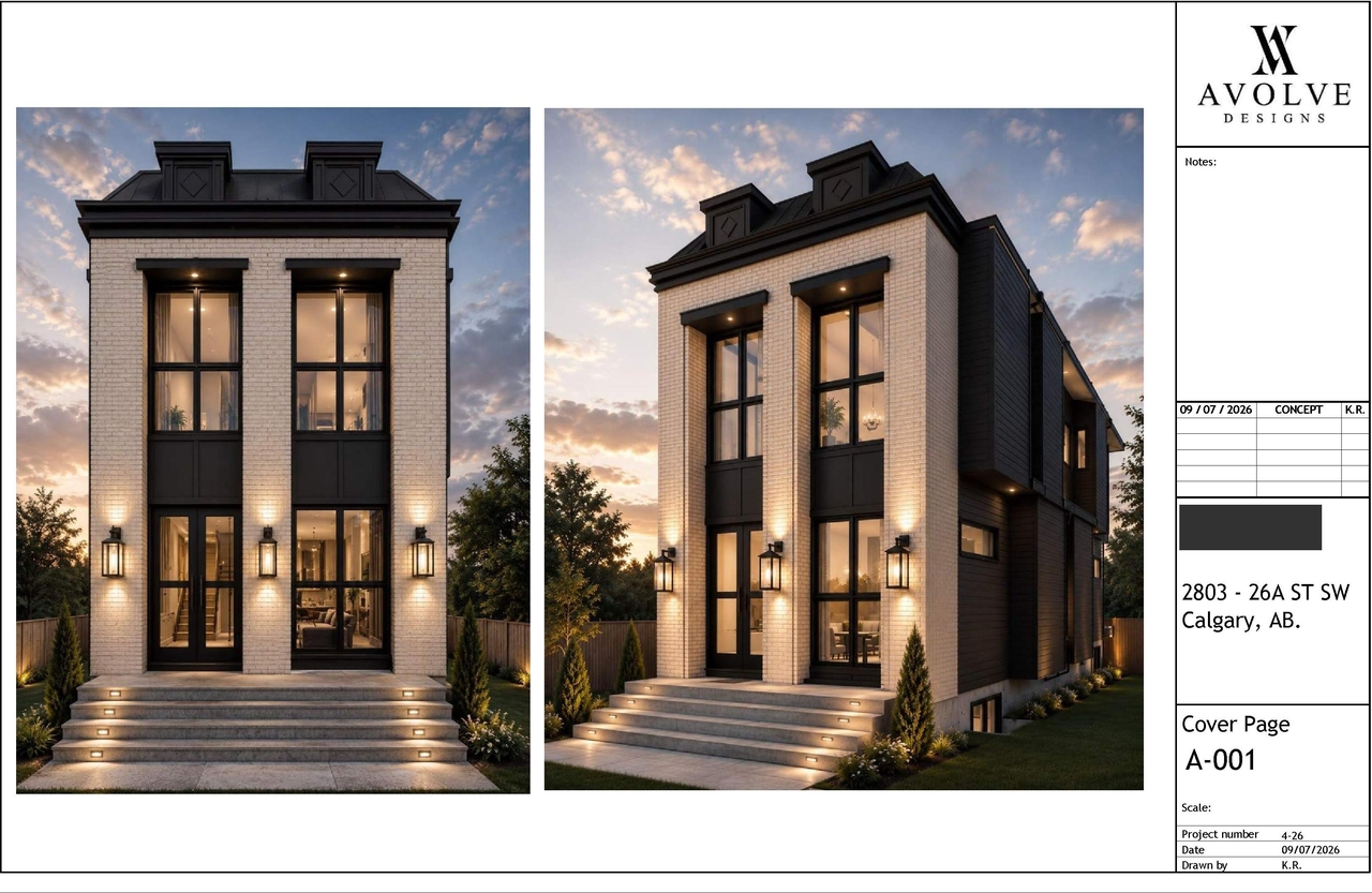 Rendering of building from page 1 of the file 'DP2026-04106 DMAP Plans Submitted (2MB) 2026-07-12'