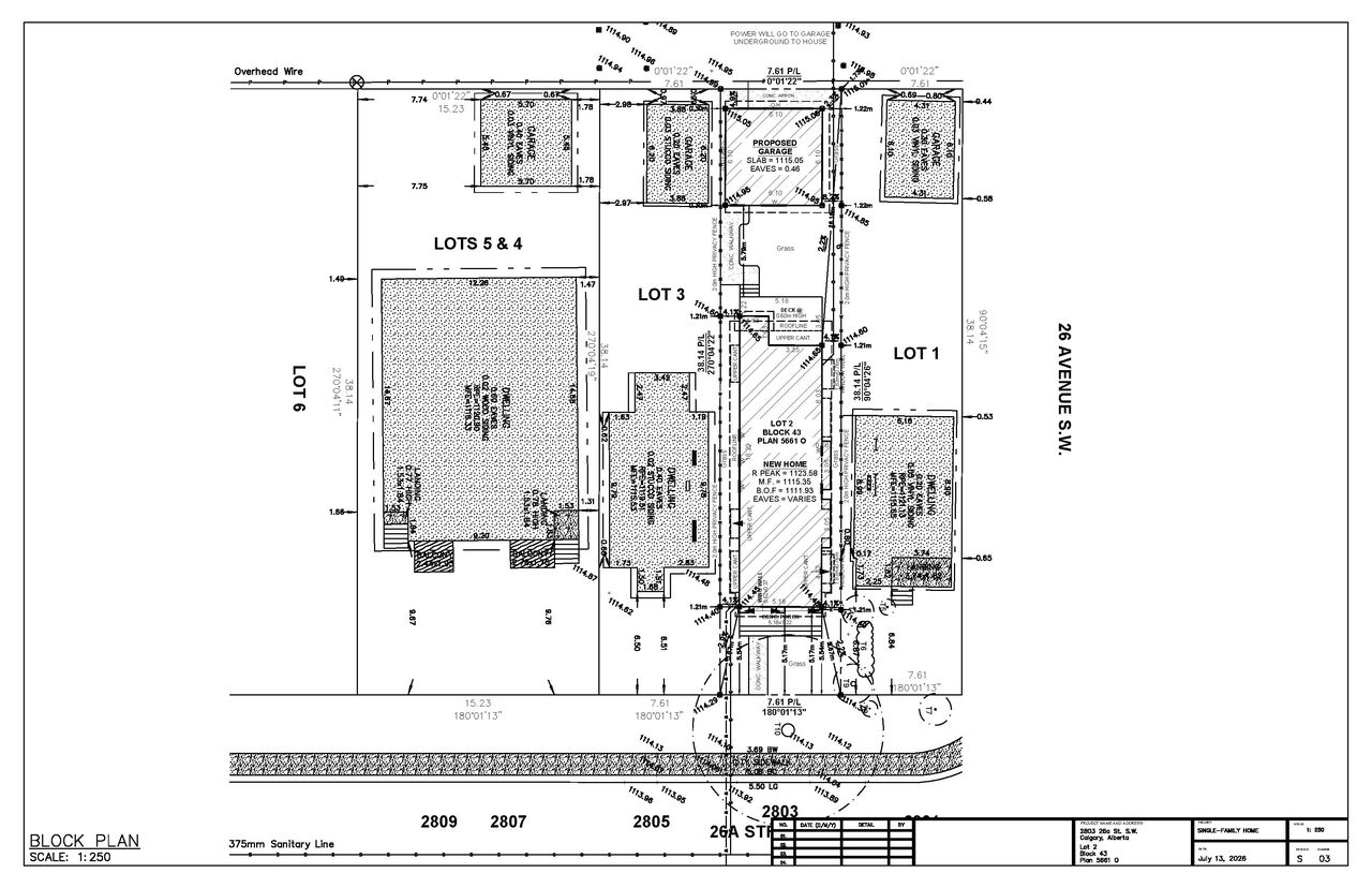Construction site plan for project from page 8 of the file 'DP2026-04106 DMAP Plans Submitted (2MB) 2026-07-12'