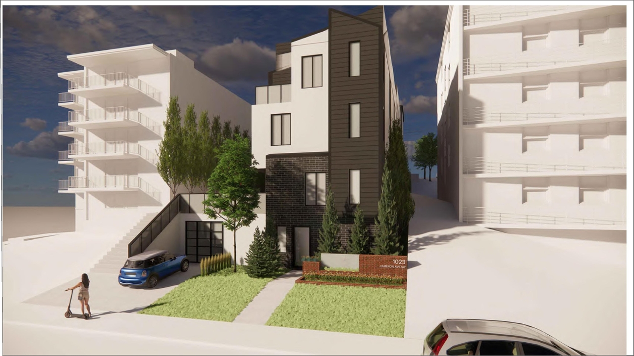 Rendering of building from page 1 of the file 'DP2026-04121 - DMAP Plans (Submitted) 2026-07-15 (2MB)'