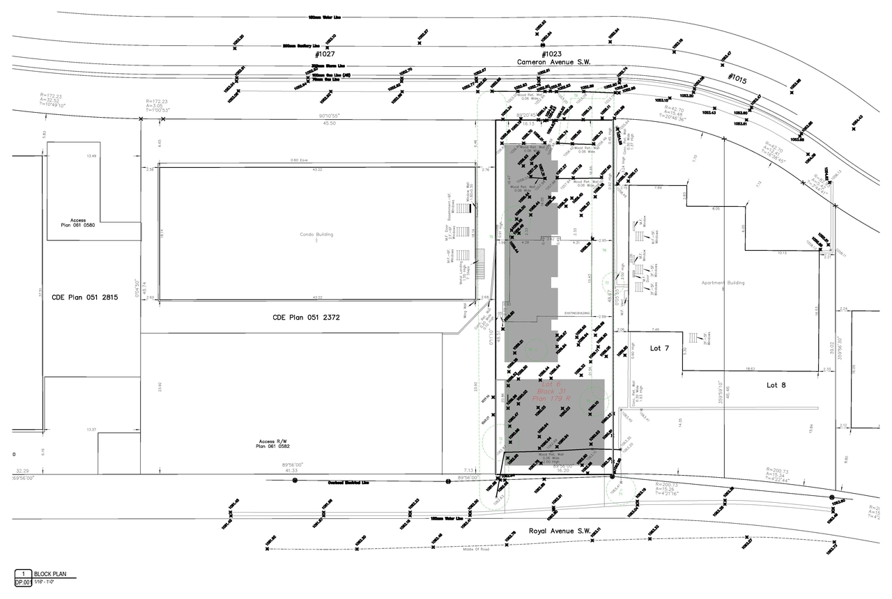 Construction site plan for project from page 2 of the file 'DP2026-04121 - DMAP Plans (Submitted) 2026-07-15 (2MB)'