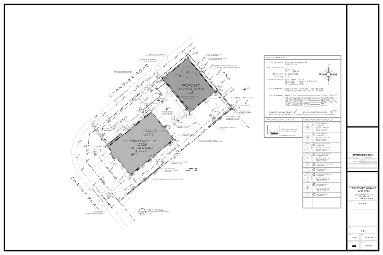 Construction site plan for project from page 1 of the file 'DP2026-04183 DMAP Plans Submitted (1MB) 2026-07-17'