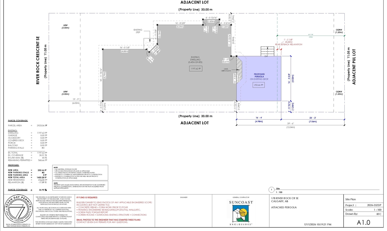 Construction site plan for project from page 3 of the file 'DP2026-04195 DMAP Plans (Submitted) 2026-07-20 (1MB)'