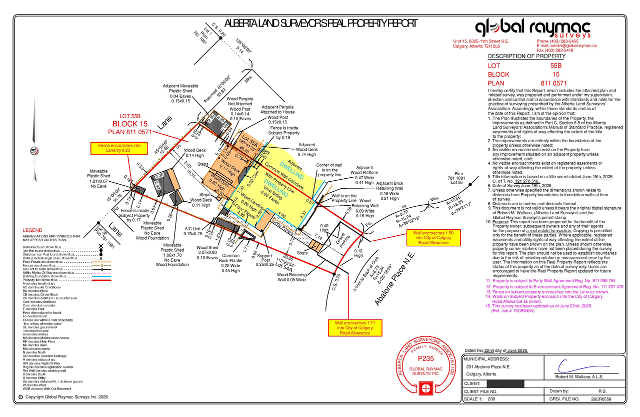 Construction site plan for project from page 1 of the file 'DP2026-04223 - DMAP Plans Submitted (1MB) 2026-07-21'