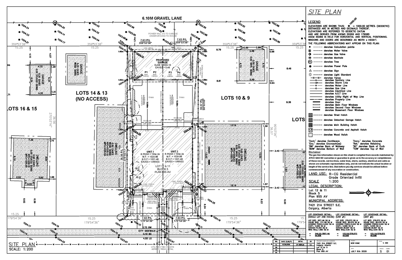 Construction site plan for project from page 8 of the file 'DP2026-04227 DMAP Plans Submitted 2026-07-24 2MB'