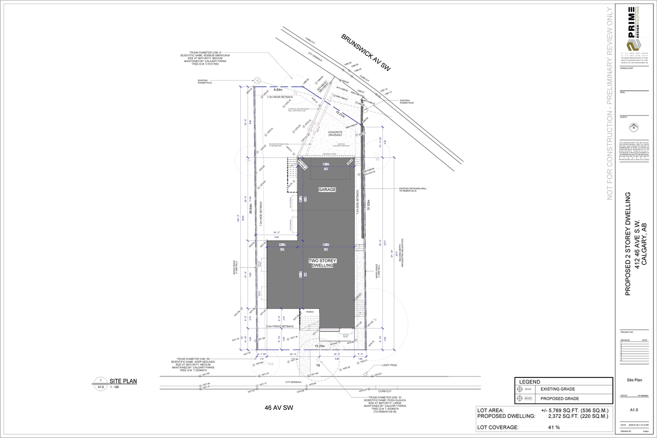 Construction site plan for project from page 3 of the file 'DP2026-04245 DMAP Plan (Submitted) 2026-07-22 (5MB)'
