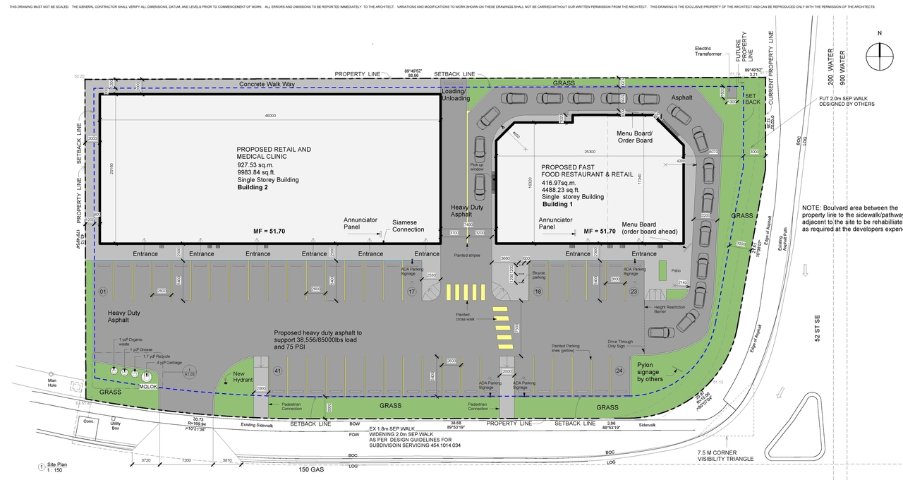 Construction site plan for project from page 3 of the file 'DP2026-04262 DMAP Plans Submitted (3MB) 2026-07-27'