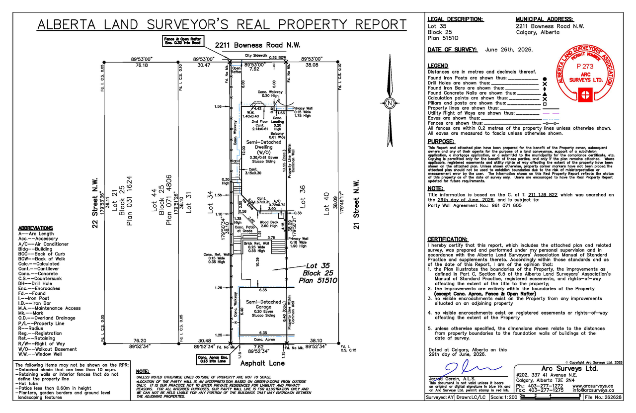 Construction site plan for project from page 1 of the file 'DP2026-04280 - ARCHITECTURAL - PLANS - DECISION RENDERED - 2026-08-07'