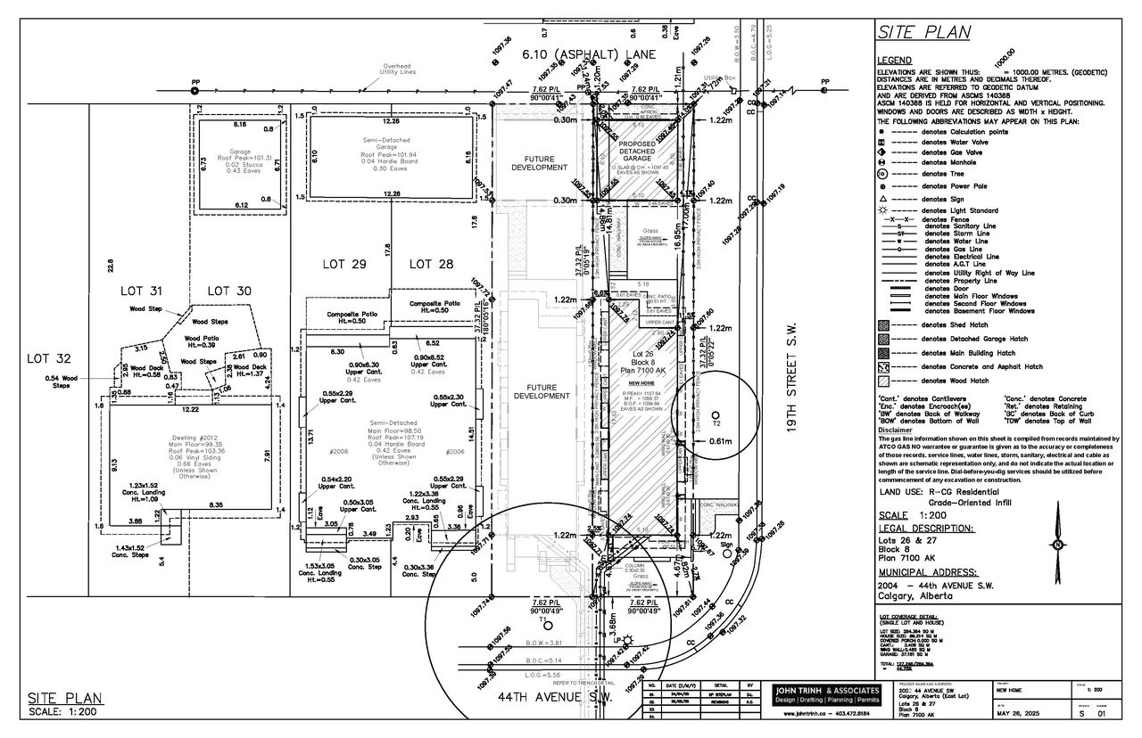 Construction site plan for project from page 1 of the file 'DP2026-04322 DMAP Plans Submitted (1MB) 2026-07-24'