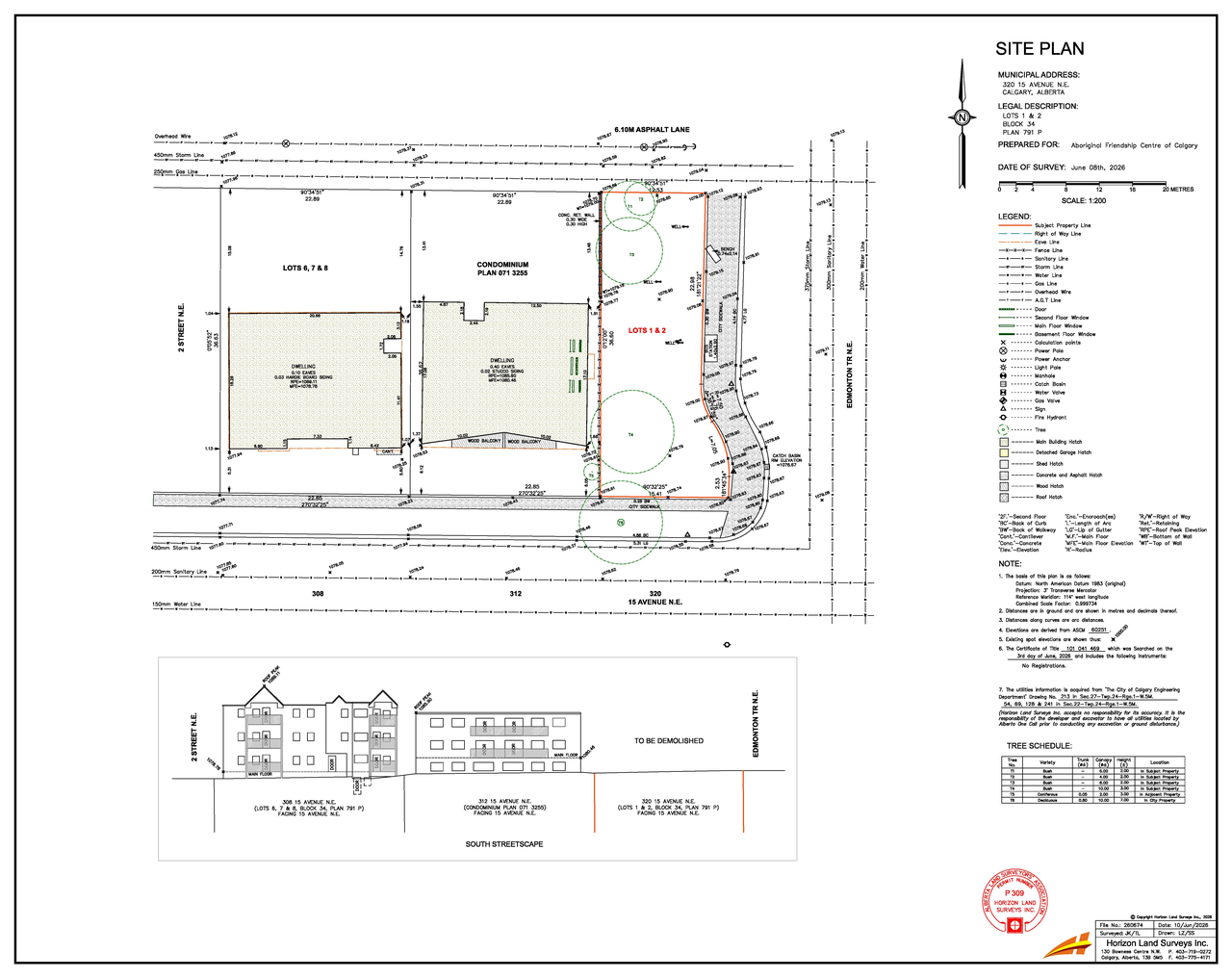 Construction site plan for project from page 2 of the file 'DP2026-04337 DMAP Plans Submitted (4MB) 2026-07-27'