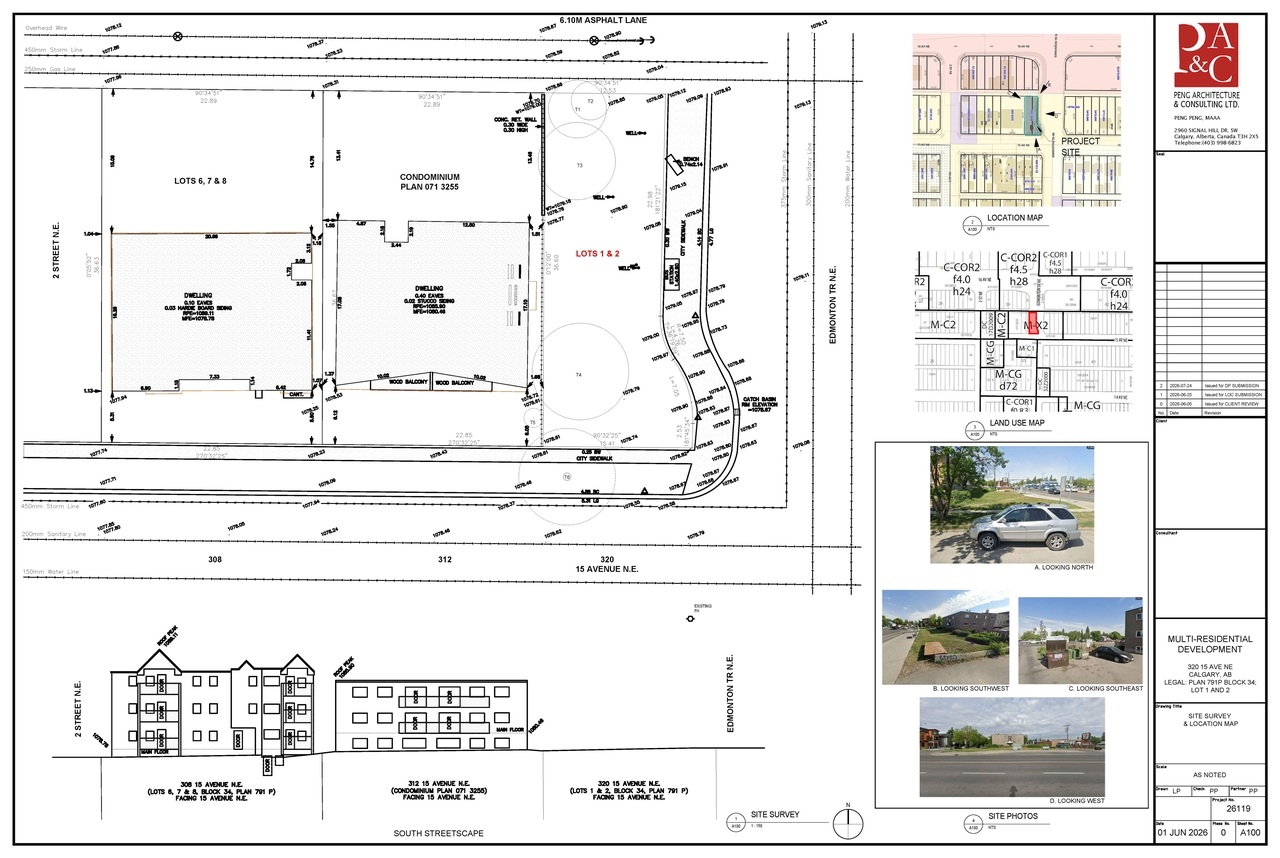 Construction site plan for project from page 3 of the file 'DP2026-04337 DMAP Plans Submitted (4MB) 2026-07-27'