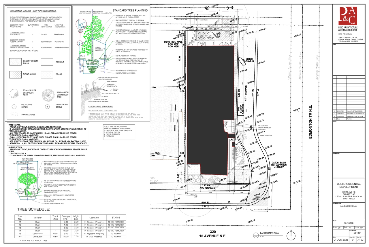 Construction site plan for project from page 5 of the file 'DP2026-04337 DMAP Plans Submitted (4MB) 2026-07-27'