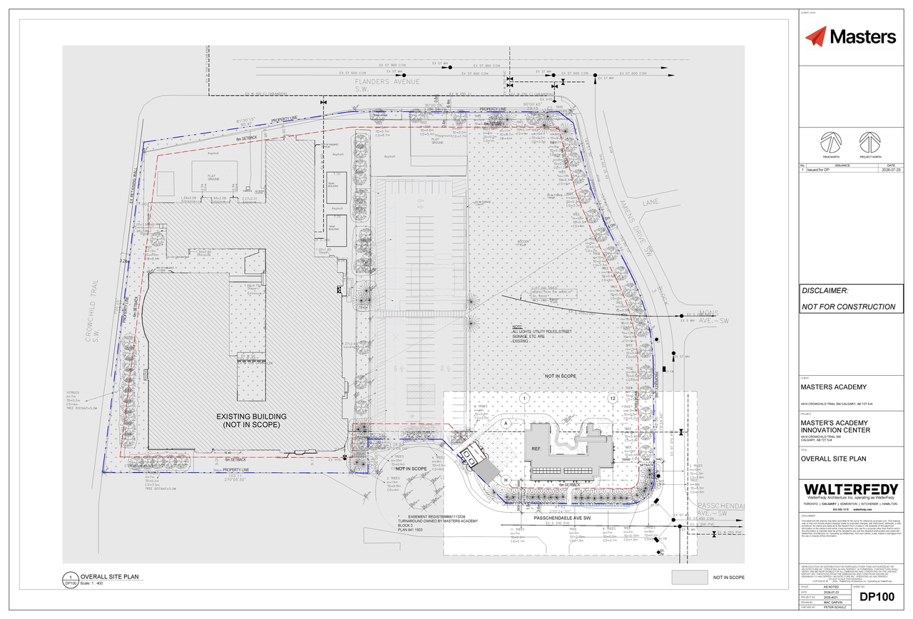 Construction site plan for project from page 4 of the file 'DP2026-04345 DMAP Plans Submitted (6MB) 2026-08-20'