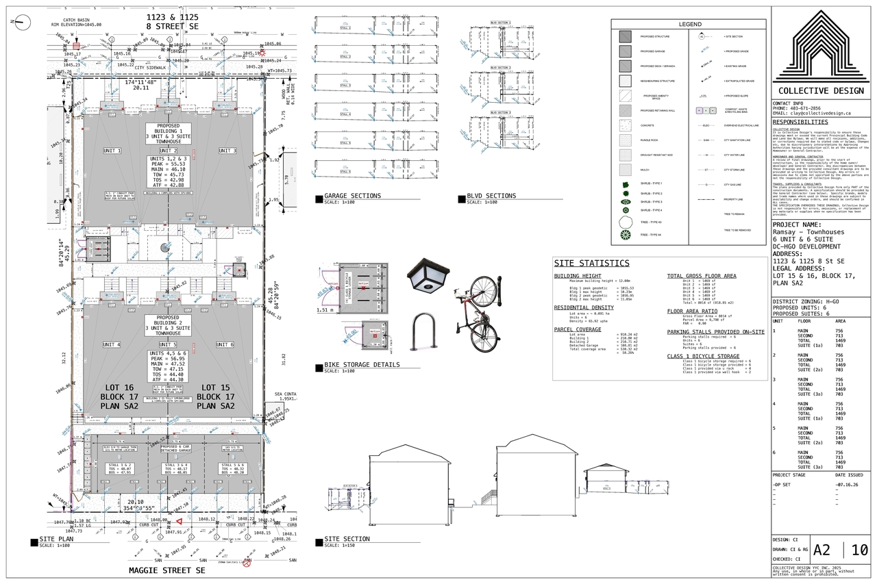 Construction site plan for project from page 2 of the file 'DP2026-04350 DMAP Plans Submitted (9MB) 2026-07-27'