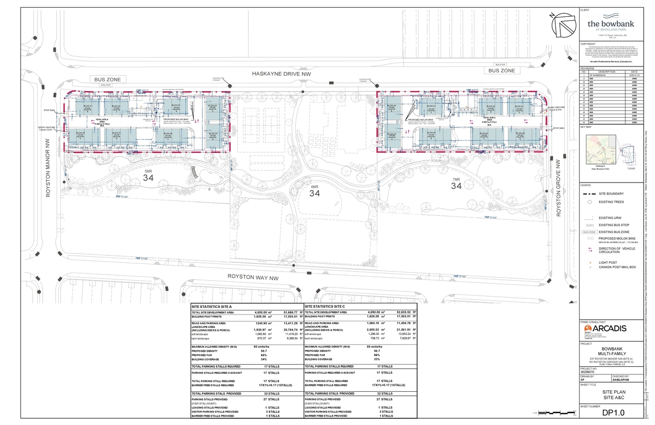 Construction site plan for project from page 5 of the file 'DP2026-04370 DMAP Plans (Submitted) 2026-09-11 (9MB)'