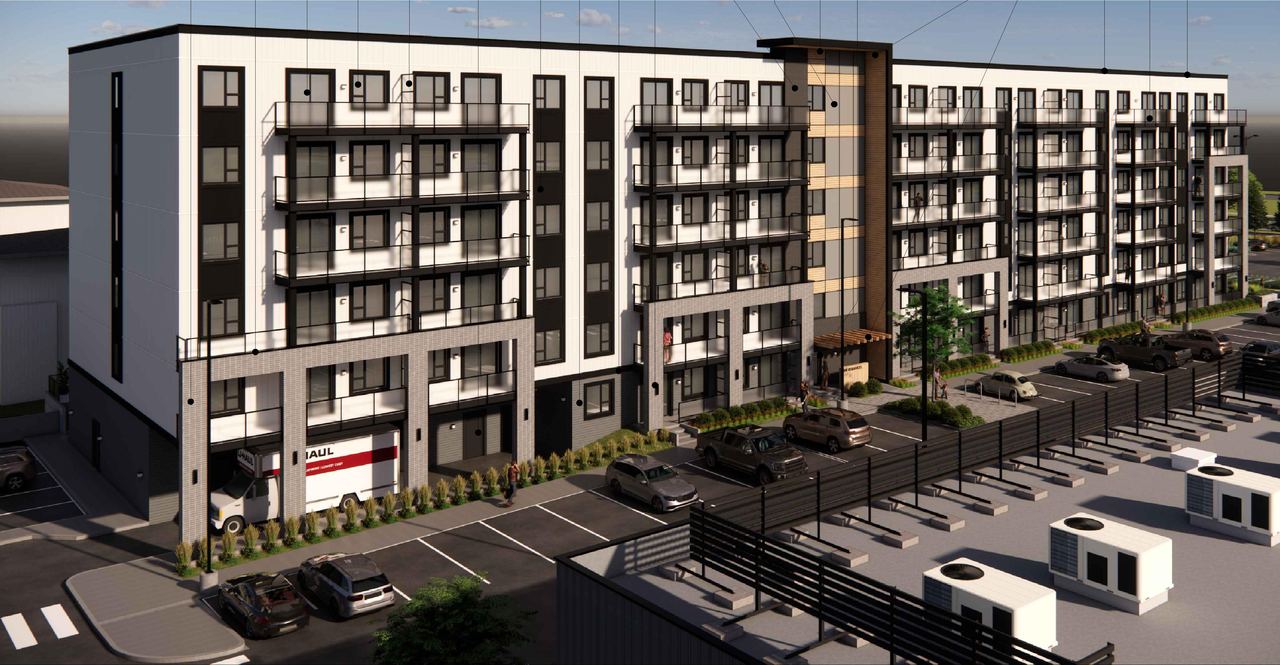 Rendering of building from page 9 of the file 'DP2026-04403 DMAP Plans (Submitted) 2026-07-28 (11MB)'