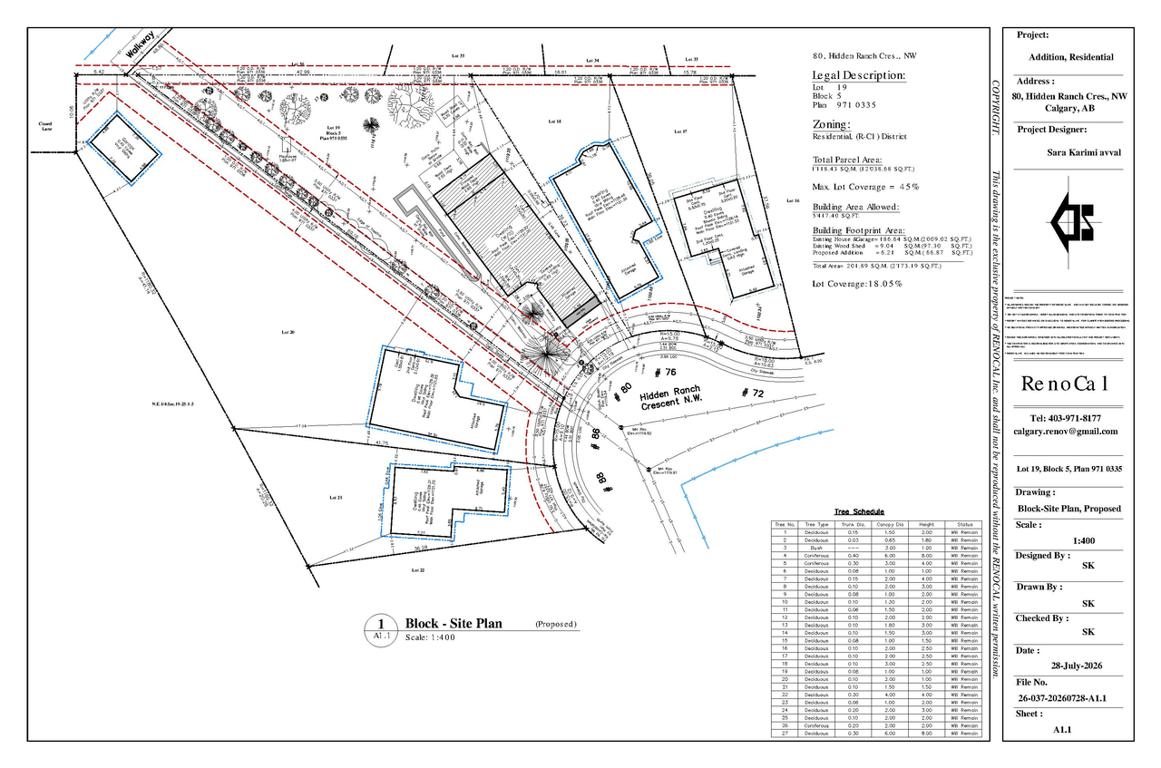 Construction site plan for project from page 2 of the file 'DP2026-04405 - DMAP Plans (Submitted) 2026-07-28 (1MB)'