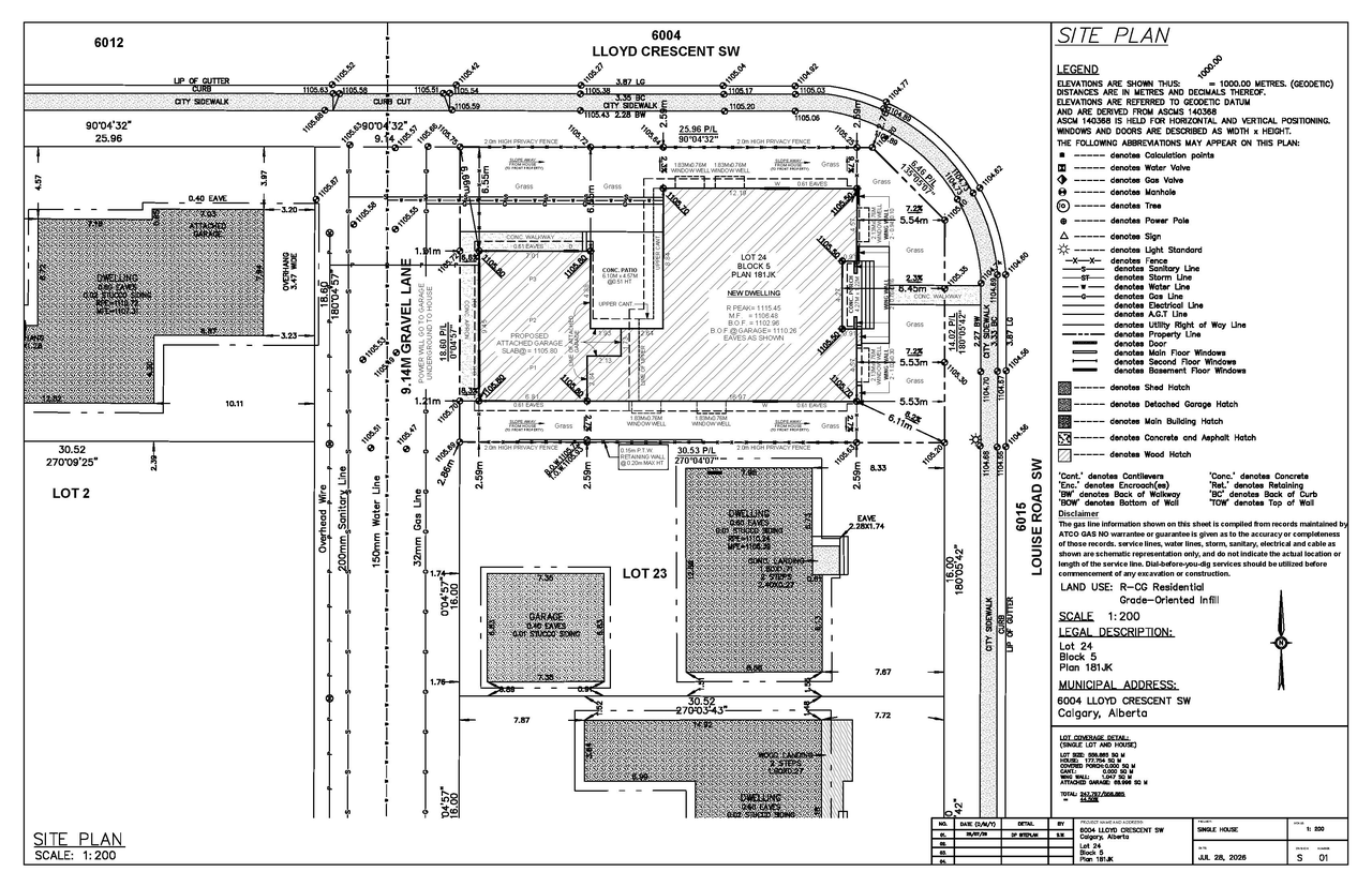 Construction site plan for project from page 1 of the file 'DP2026-04429 DMAP Plans (Submitted) 2026-07-30 (4MB)'