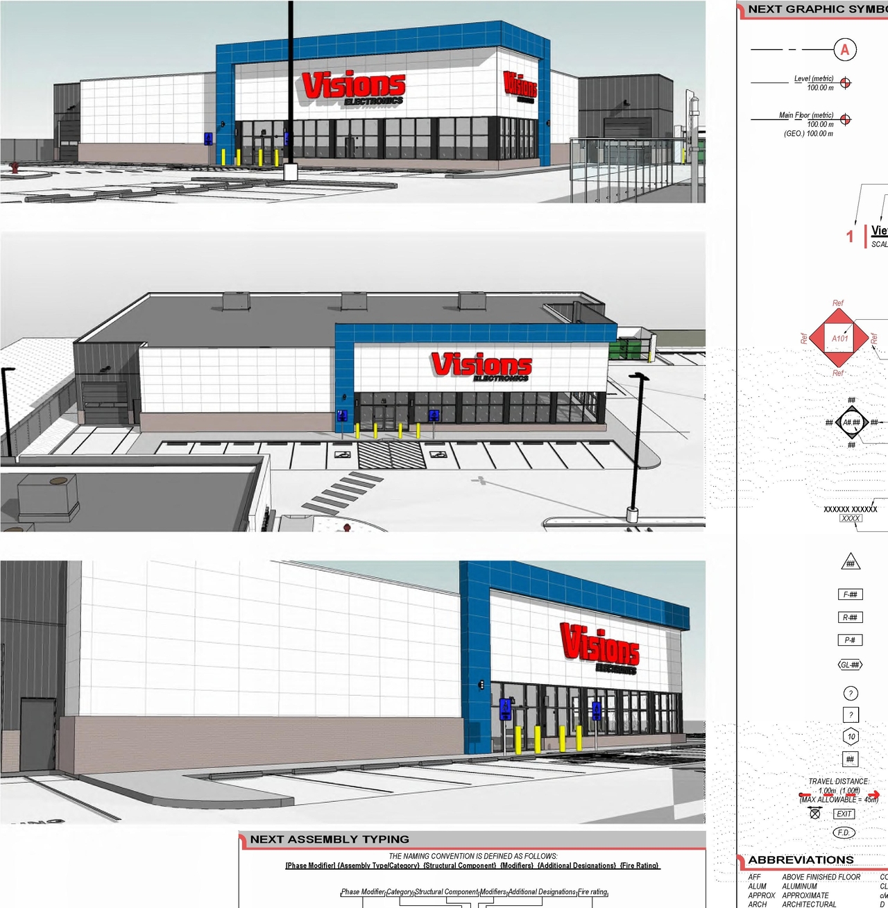 Rendering of building from page 2 of the file 'DP2026-04453 DMAP Plans (Submitted) 2026-07-30 (3MB)'