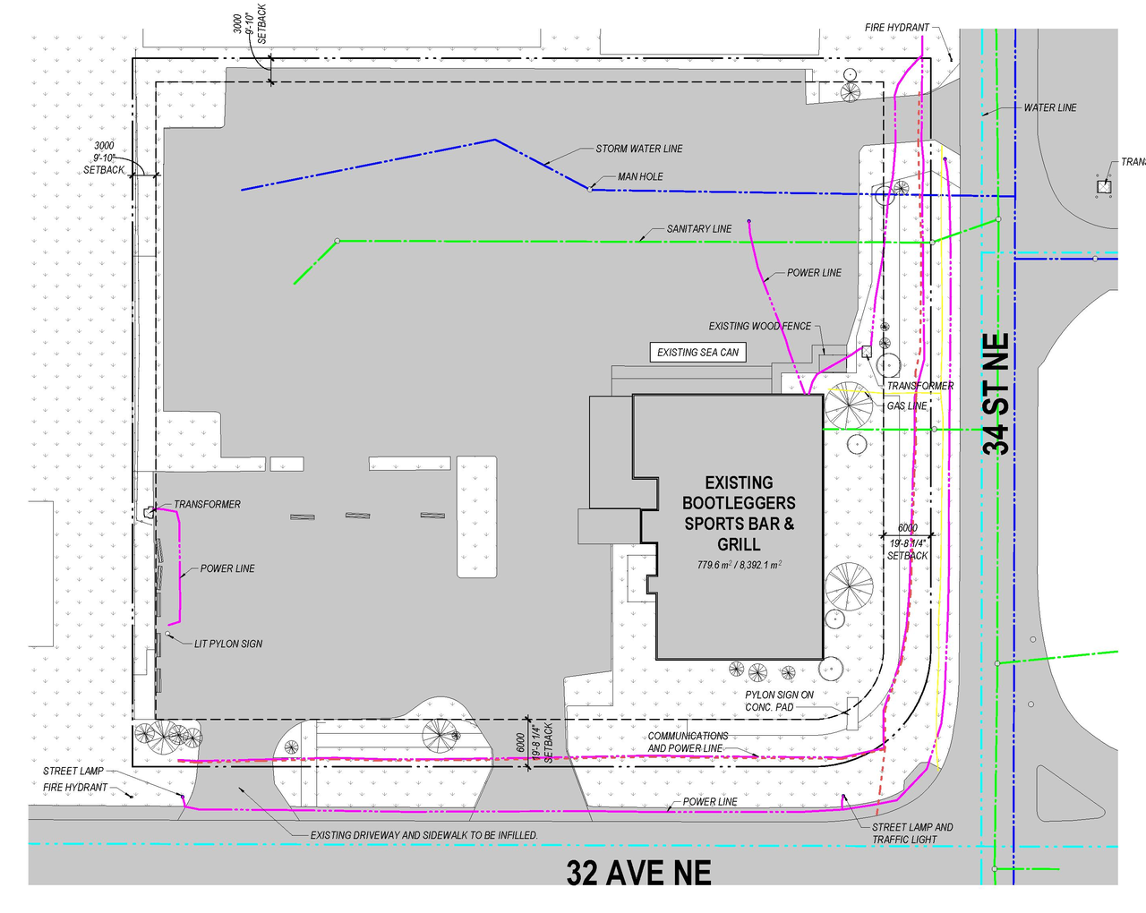 Construction site plan for project from page 3 of the file 'DP2026-04453 DMAP Plans (Submitted) 2026-07-30 (3MB)'