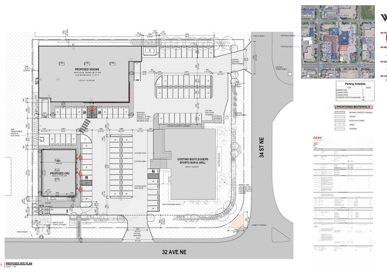 Construction site plan for project from page 4 of the file 'DP2026-04453 DMAP Plans (Submitted) 2026-07-30 (3MB)'