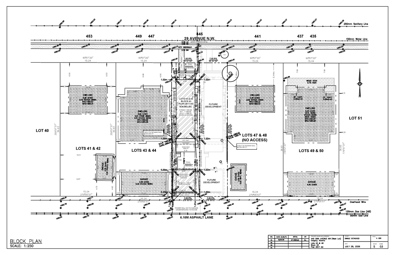 Construction site plan for project from page 2 of the file 'DP2026-04473 DMAP Plans (Submitted) 2026-07-31 (2MB)'