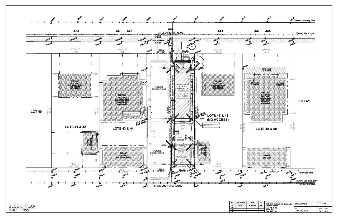 Construction site plan for project from page 2 of the file 'DP2026-04475 DMAP Plans (Submitted) 2026-07-31 (2MB)'