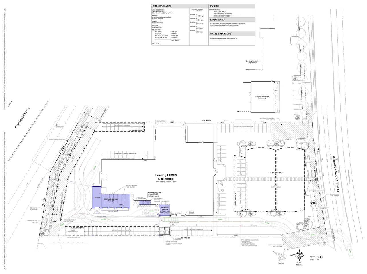 Construction site plan for project from page 1 of the file 'DP2026-04479 DMAP Plans (Submitted) 2026-07-31 (1MB)'