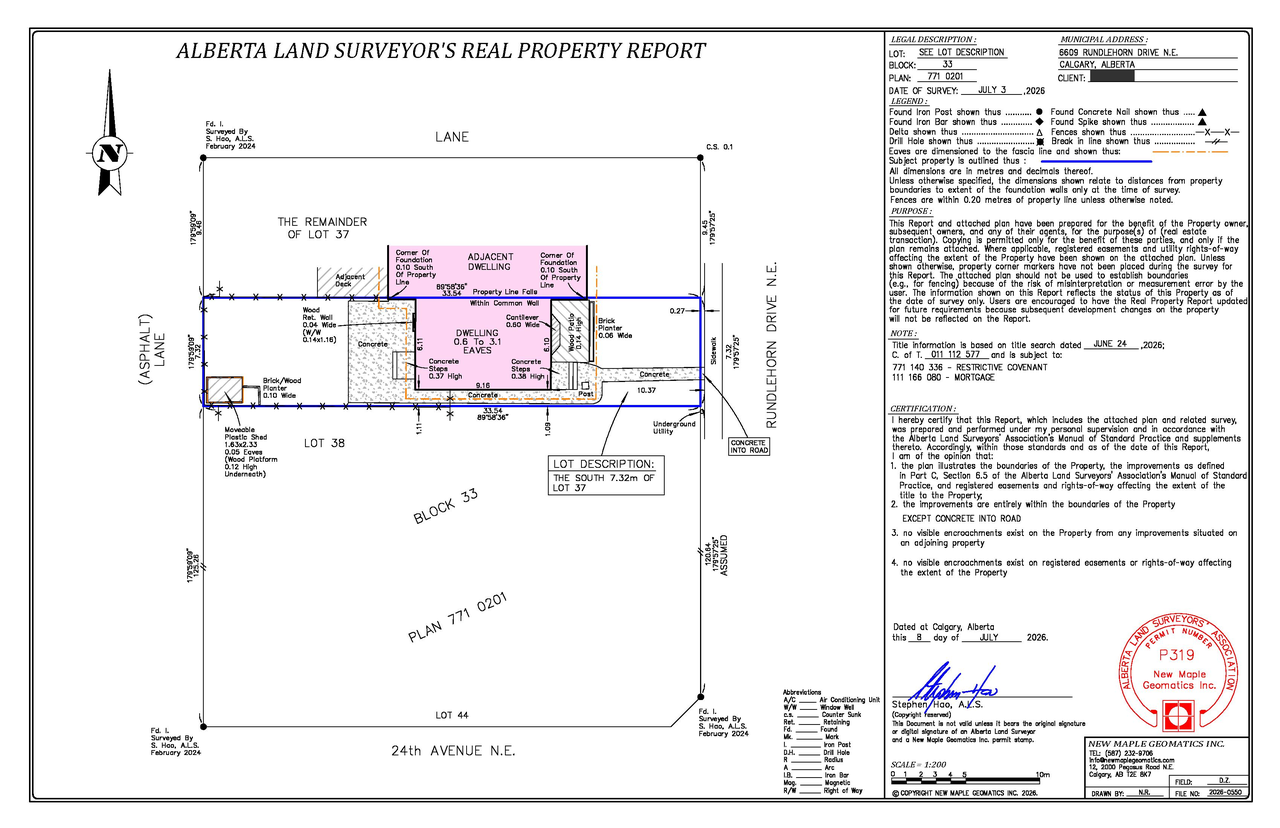 Construction site plan for project from page 1 of the file 'DP2026-04527 - DMAP Plans Submitted (1MB)  2026-08-06'