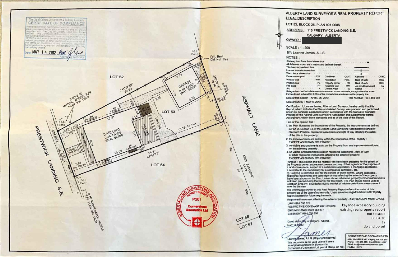 Construction site plan for project from page 3 of the file 'DP2026-04542 DMAP Plans Submitted (4MB) 2026-08-04'