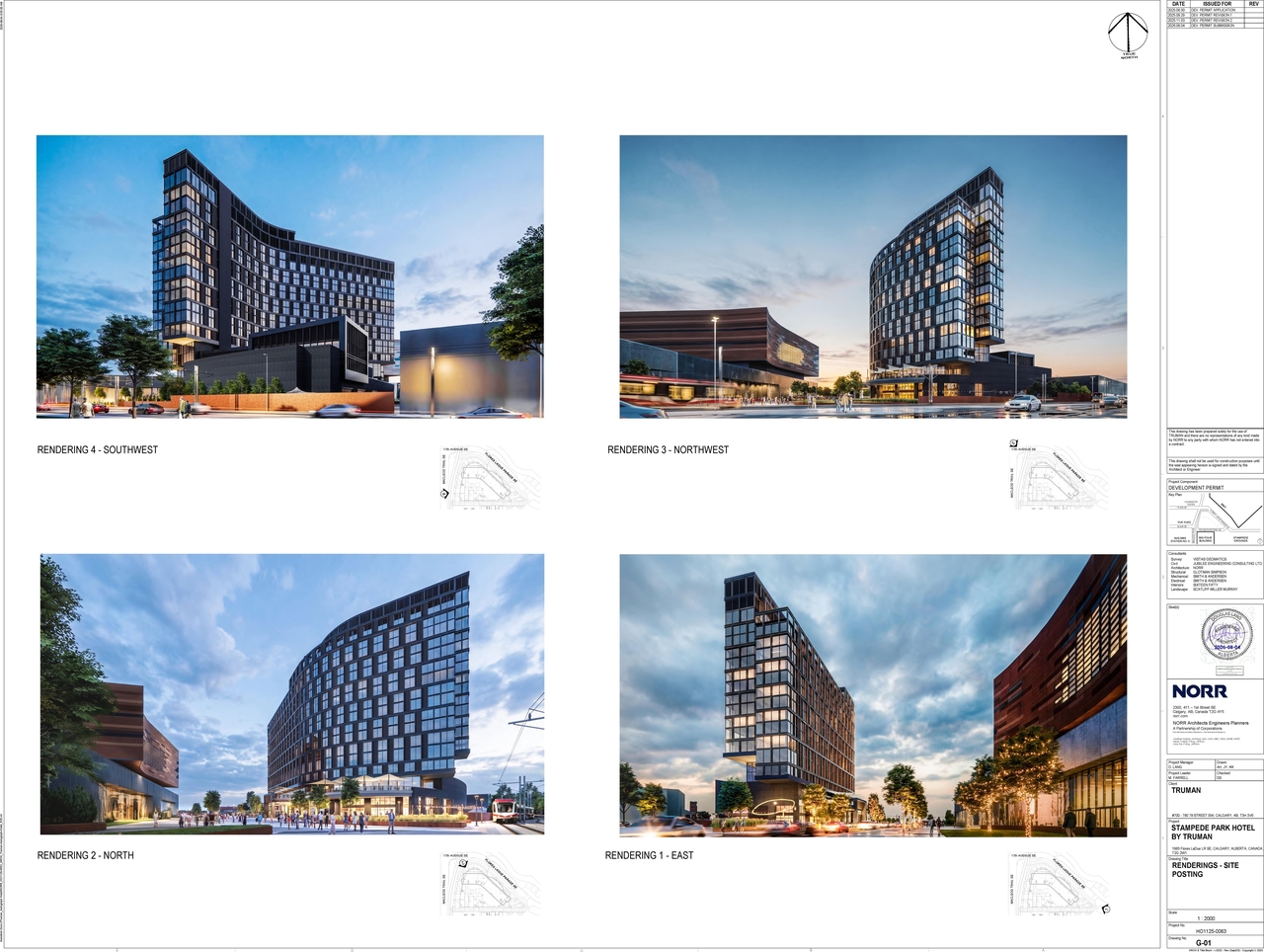 Rendering of building from page 2 of the file 'DP2026-04577 - DMAP Plans (Submitted) 2026-08-06 (20MB)'