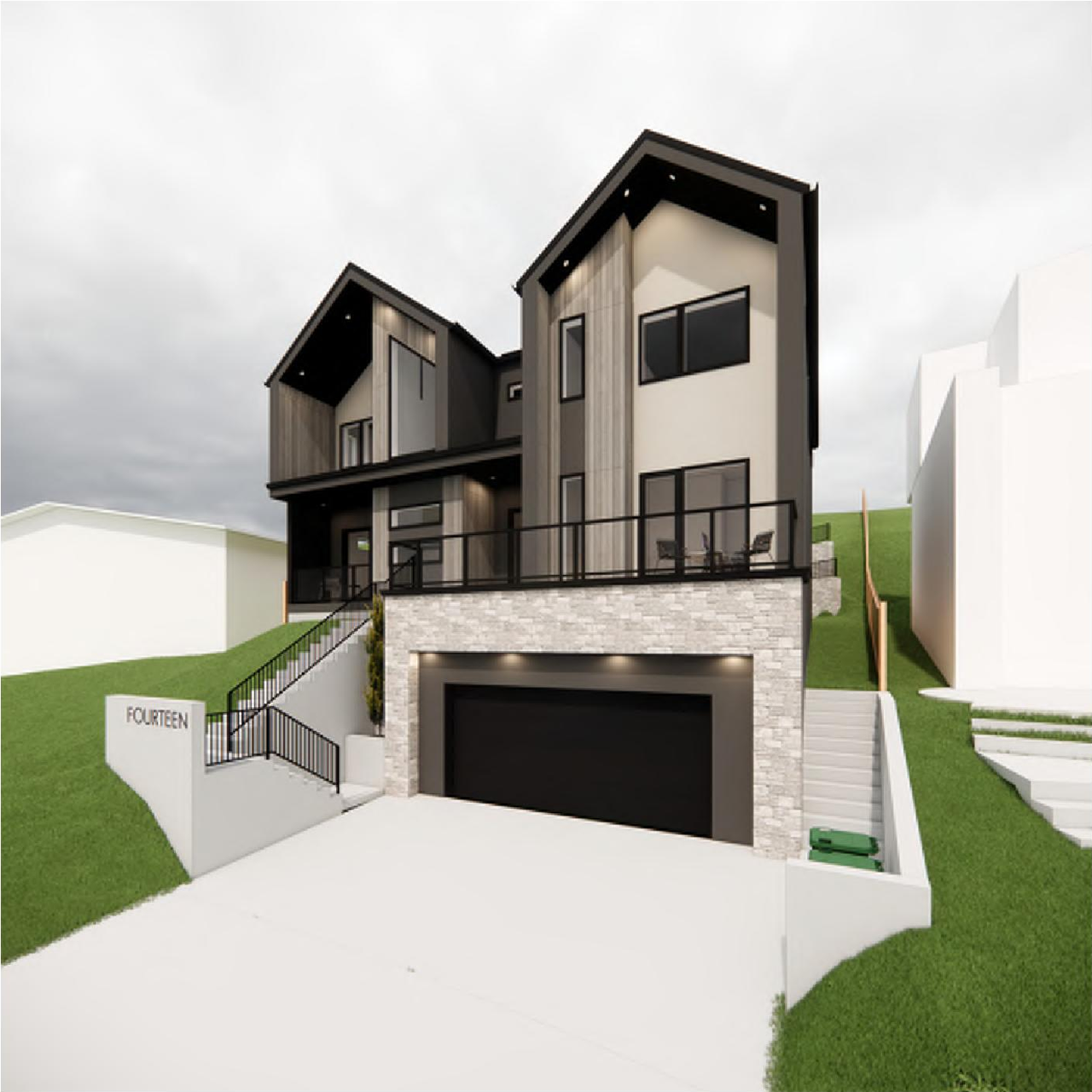 Rendering of building from page 7 of the file 'DP2026-04586 DMAP Plan (Submitted) 2026-08-06 (9MB)'