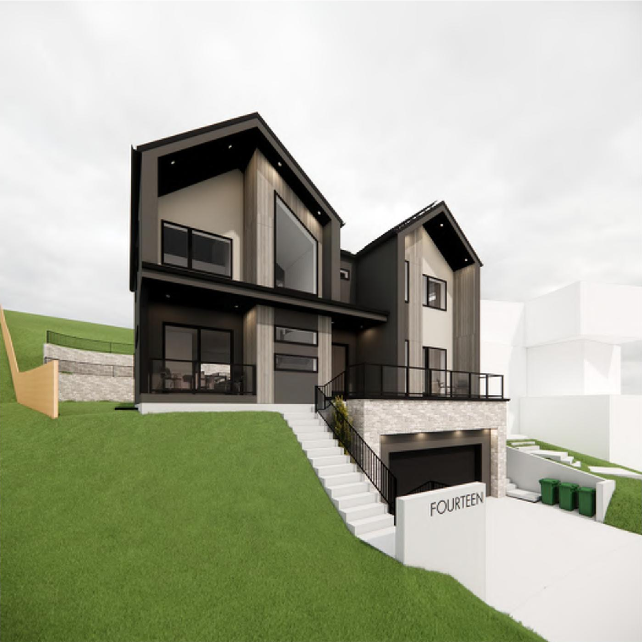 Rendering of building from page 7 of the file 'DP2026-04586 DMAP Plan (Submitted) 2026-08-06 (9MB)'