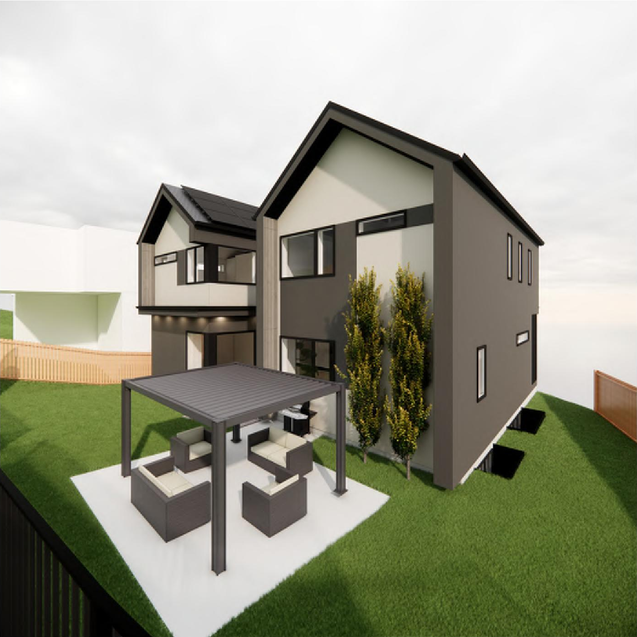 Rendering of building from page 7 of the file 'DP2026-04586 DMAP Plan (Submitted) 2026-08-06 (9MB)'