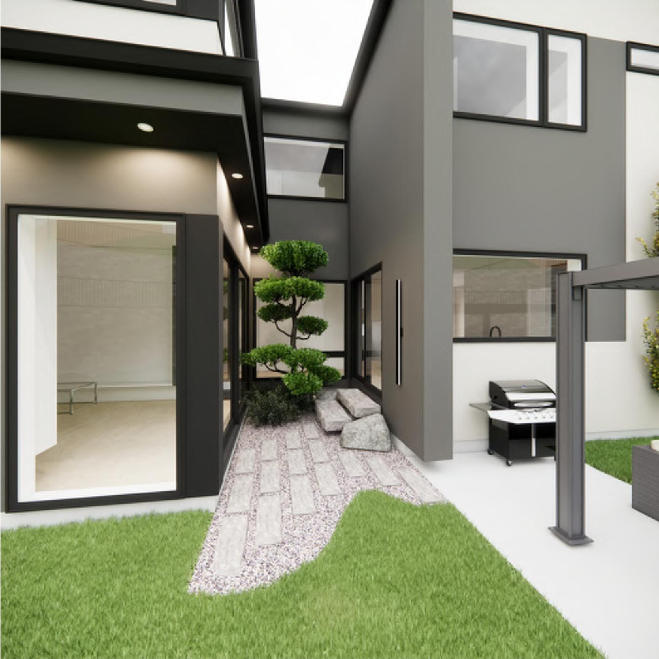 Rendering of building from page 7 of the file 'DP2026-04586 DMAP Plan (Submitted) 2026-08-06 (9MB)'