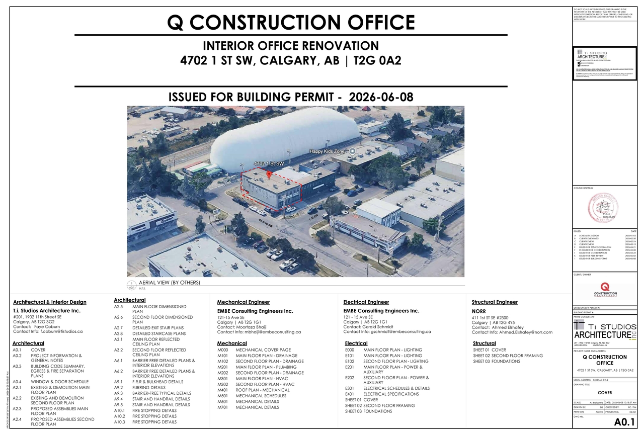 Construction site plan for project from page 1 of the file 'DP2026-04646 - DMAP Plans Submitted (1MB) 2026-08-11'