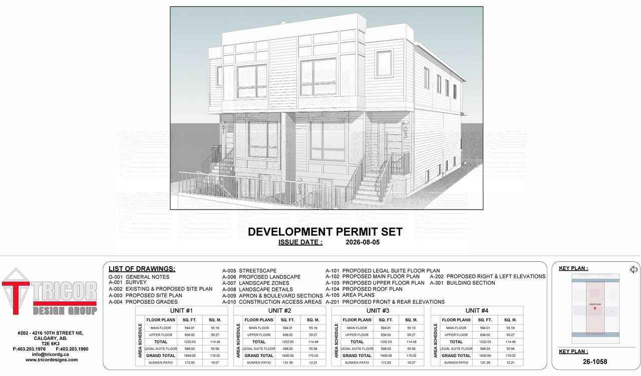 Rendering of building from page 1 of the file 'DP2026-04648 - DMAP Plans (Submitted) 2026-08-11 (1MB)'