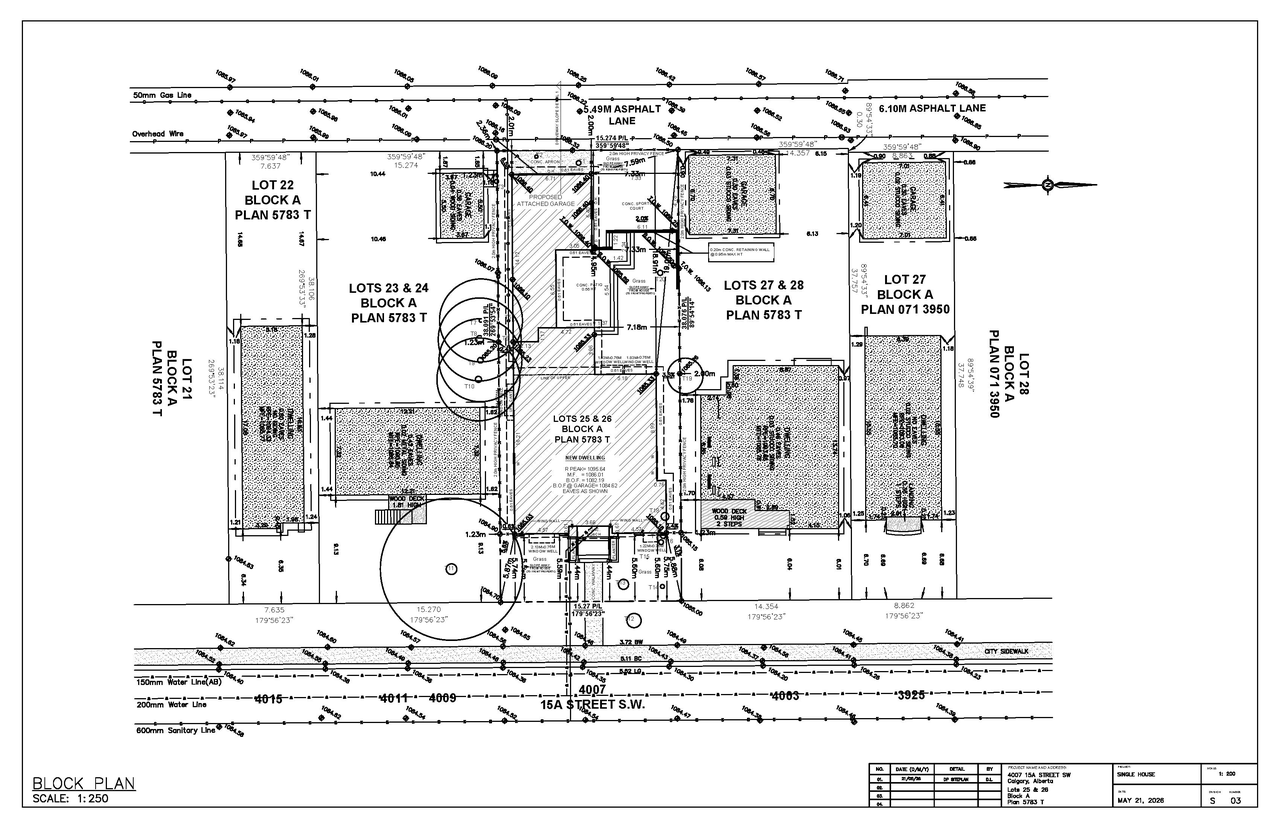 Construction site plan for project from page 4 of the file 'DP2026-04660 DMAP Plans (Submitted) 2026-08-12 (4MB)'