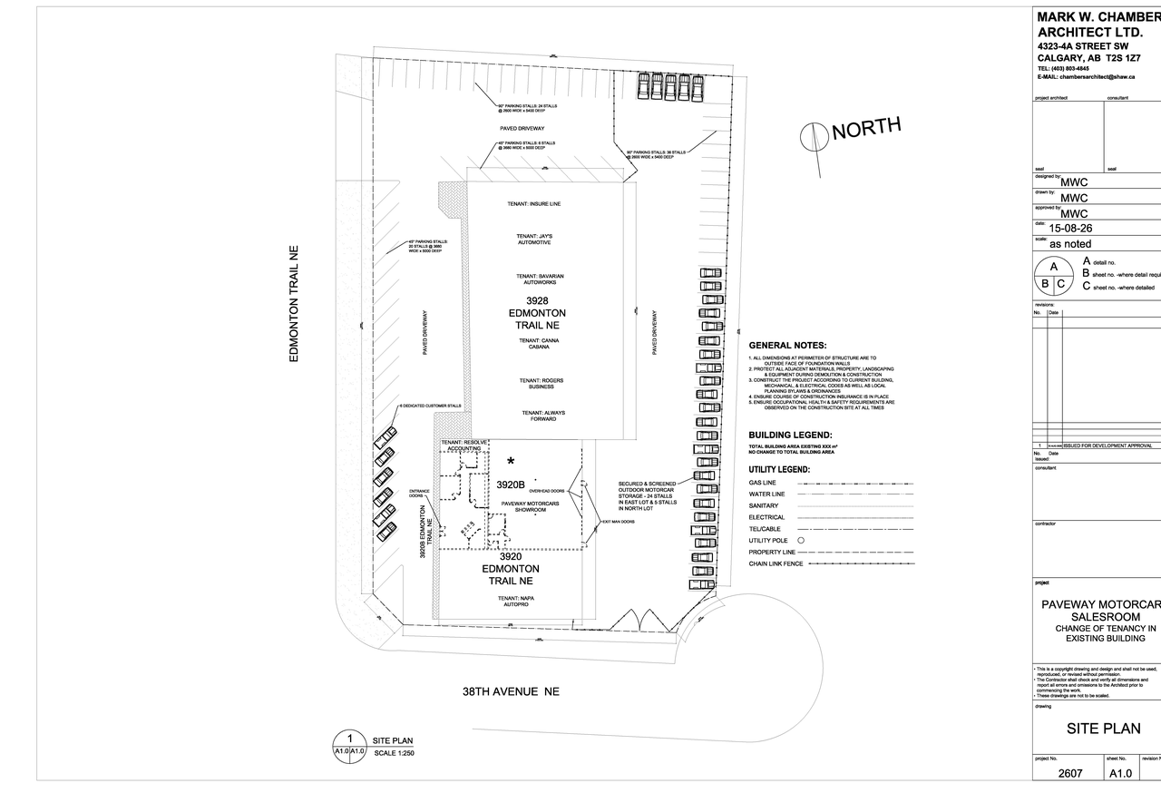 Construction site plan for project from page 2 of the file 'DP2026-04730 DMAP Plans (Submitted) 2026-08-14 (3MB)'