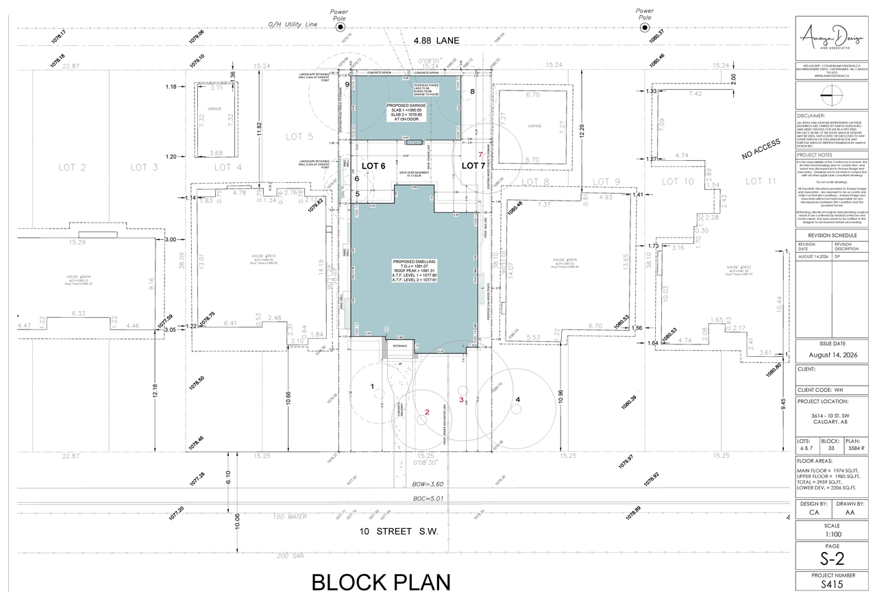 Construction site plan for project from page 2 of the file 'DP2026-04768 DMAP Plans (Submitted) 2026-08-18 (2MB)'