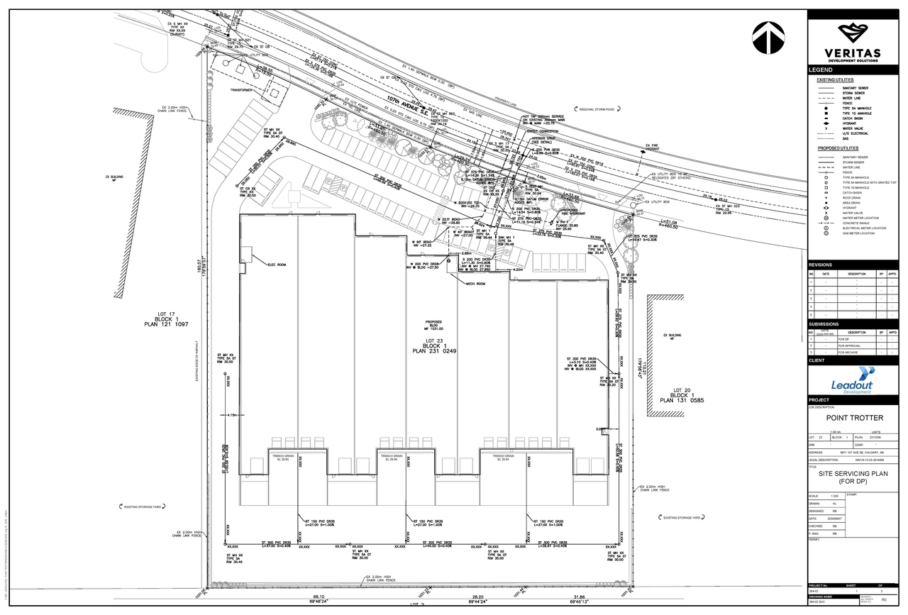 Construction site plan for project from page 1 of the file 'DP2026-04843 DMAP Plans (Submitted) 2026-08-20 (2MB)'
