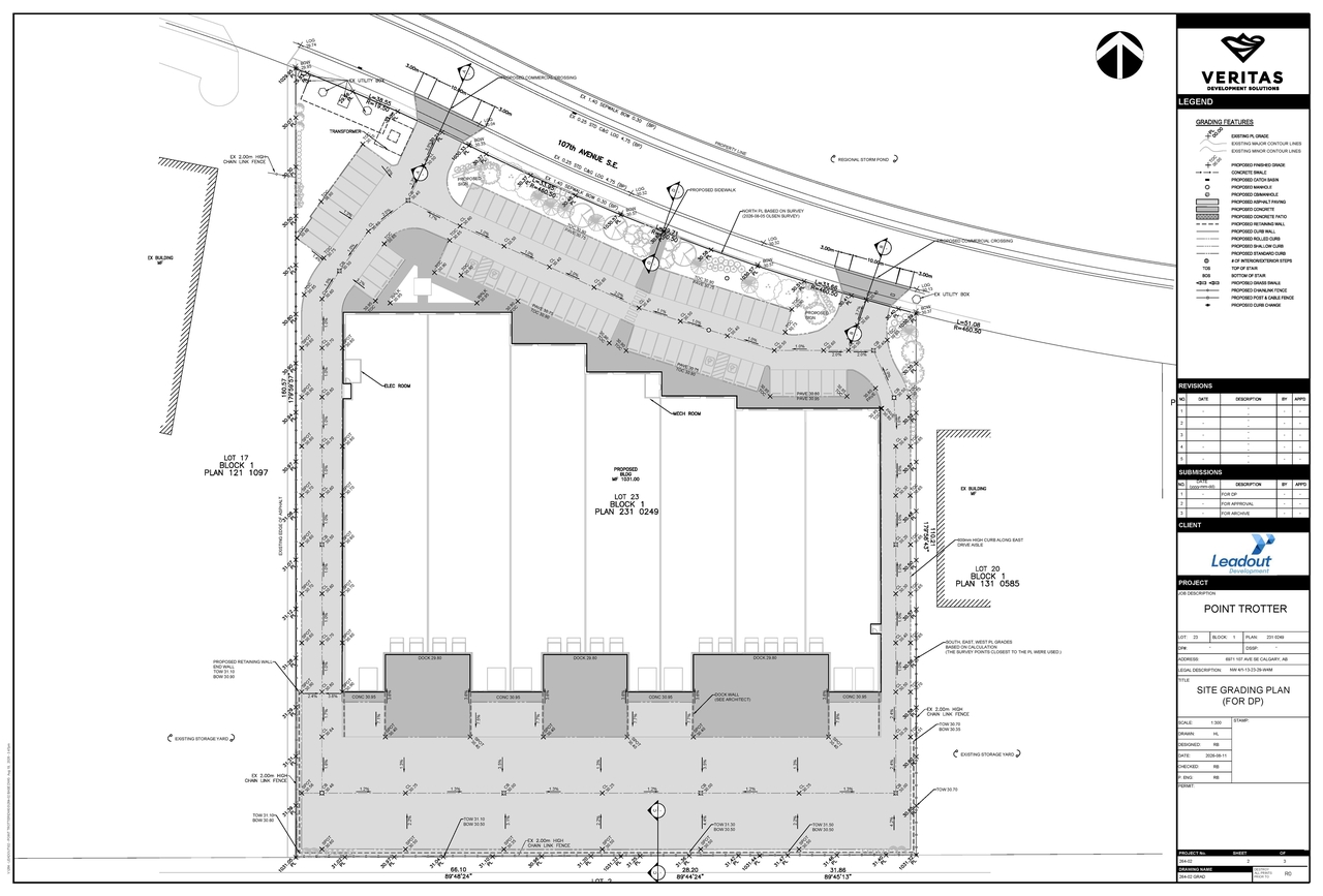 Construction site plan for project from page 2 of the file 'DP2026-04843 DMAP Plans (Submitted) 2026-08-20 (2MB)'