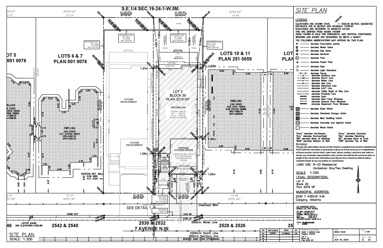 Construction site plan for project from page 1 of the file 'DP2026-04845 - DMAP Plans (Submitted) 2026-08-21 (1MB)'