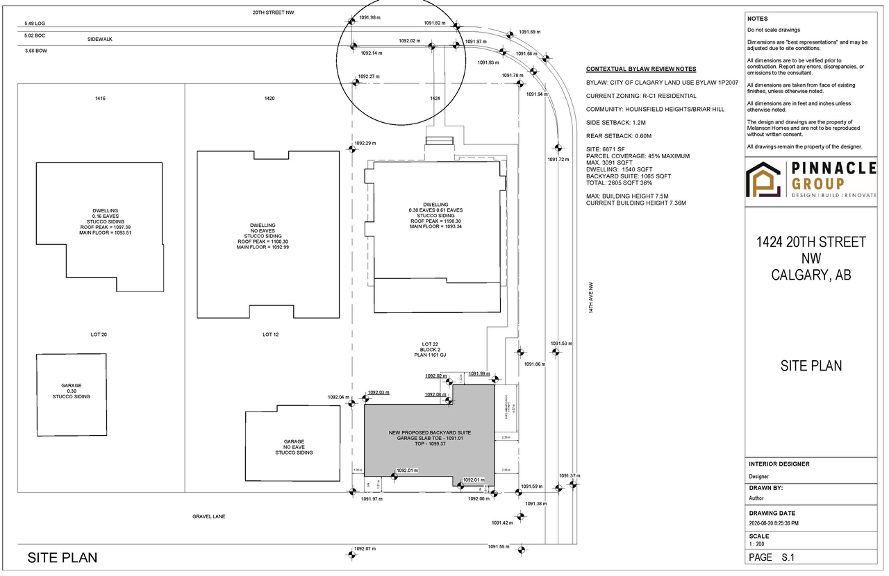 Construction site plan for project from page 11 of the file 'DP2026-04868 DMAP Plans (Submitted)2026-08-24 (2MB)'