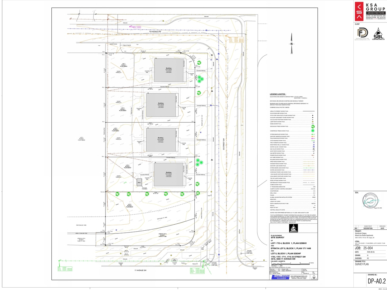 Construction site plan for project from page 2 of the file 'DP2026-04888 DMAP Plan (Submitted) 2026-08-24 (11MB)'