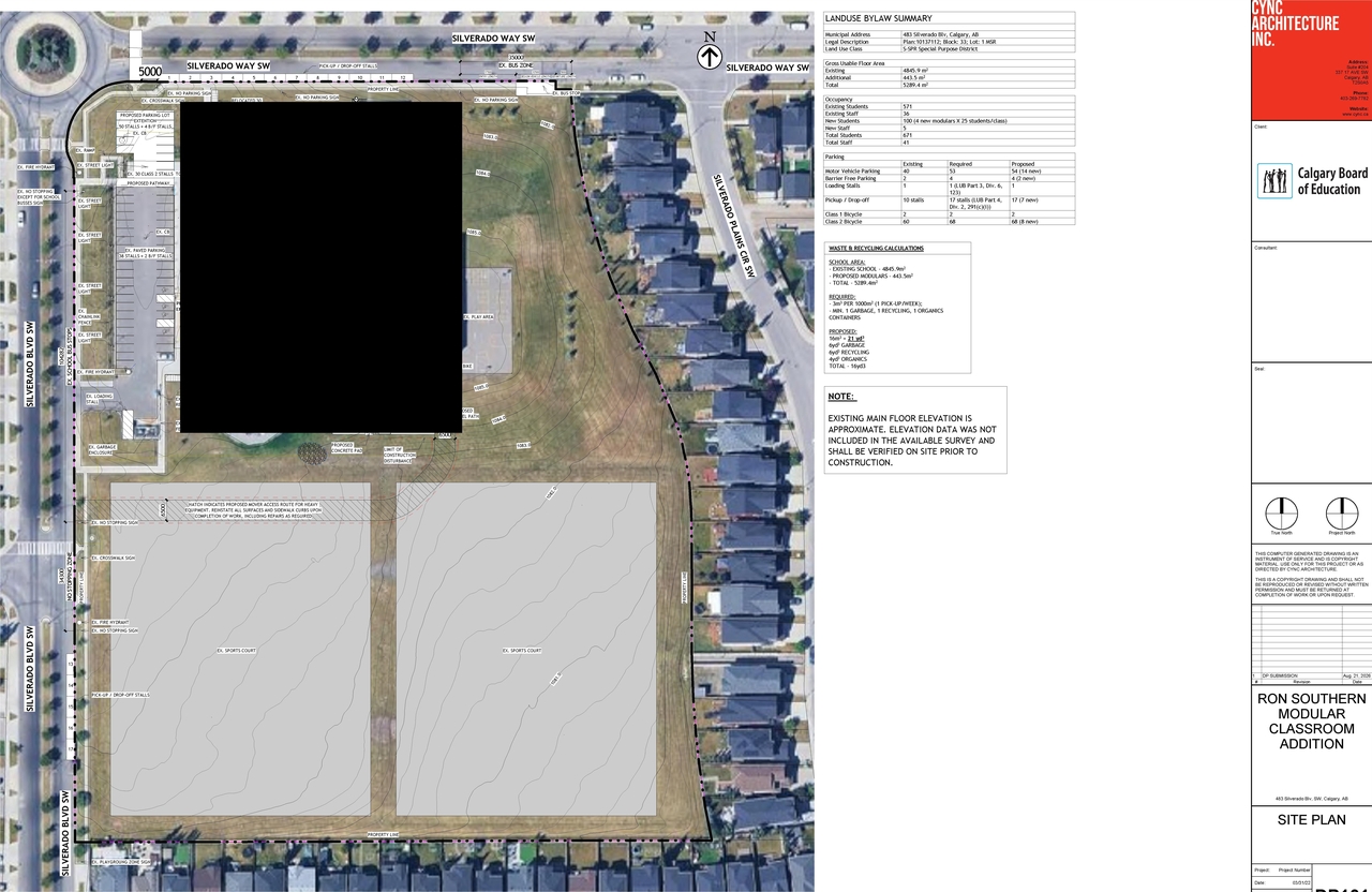Construction site plan for project from page 2 of the file 'DP2026-04918 DMAP Plans (Submitted) 2026-08-25 (3MB)'