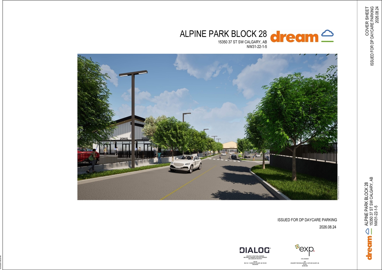 Rendering of building from page 1 of the file 'DP2026-04955 DMAP Plans (Submitted) 2026-08-26 (3MB)'